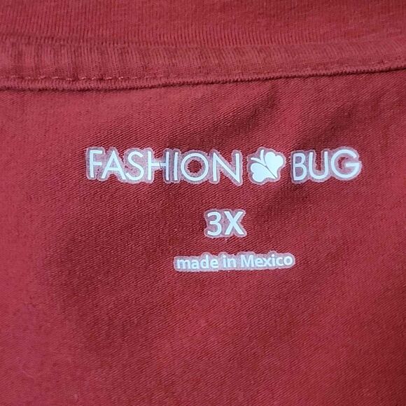 Women's Size 3X Fashion Bug 3/4 Sleeve Fall Colored Top - Picture 4 of 6